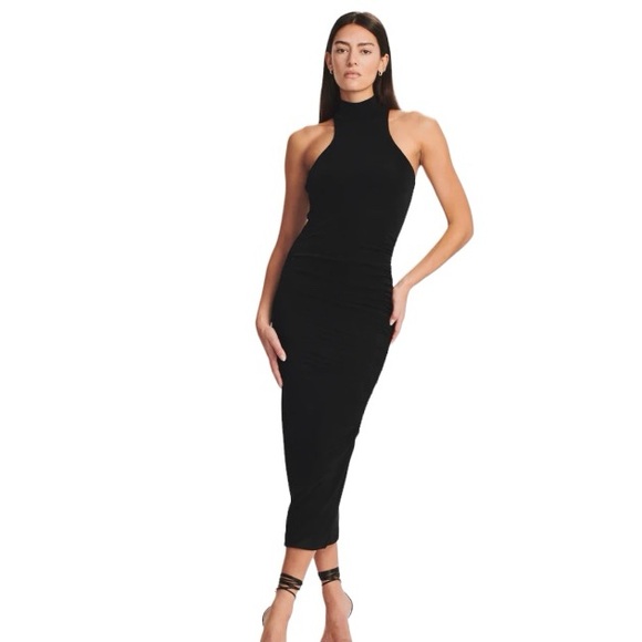 SOLD - NWT SER.O.YA Black Delta Midi Dress Bodycon Size Small Reg. $295 - Picture 2 of 13